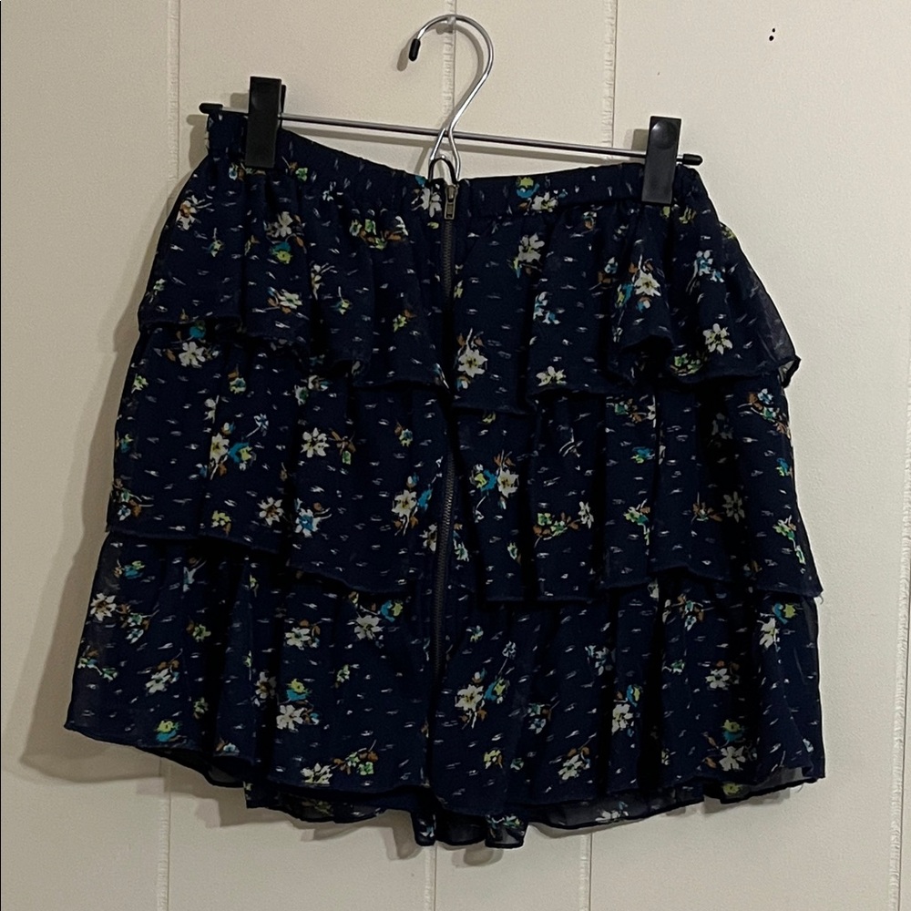 Mossino Floral Navy Skirt Size M